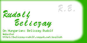 rudolf beliczay business card